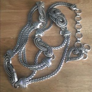 COPY - Brighton Silver-Plated Heart Chain Belt size Large